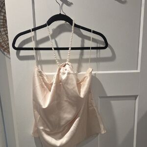 Vici Cream Satin Camisole Top